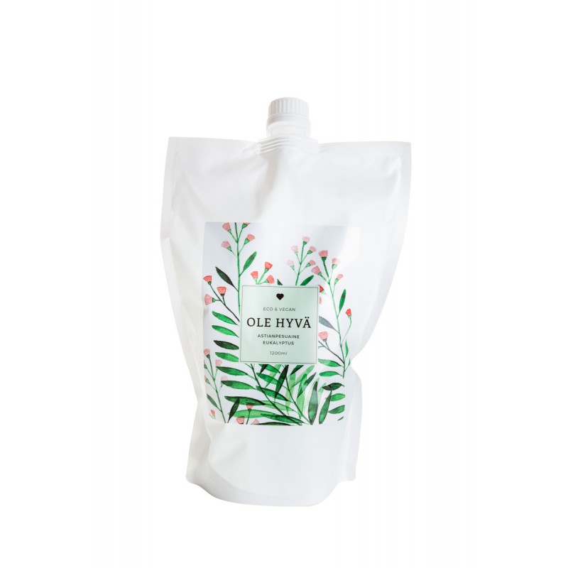 Ole hyvä astianpesuaine eukalyptus täyttöpakkaus 1200ml