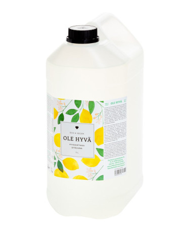 Ole hyvä Pyykkietikka sitruuna 5l kanisteri