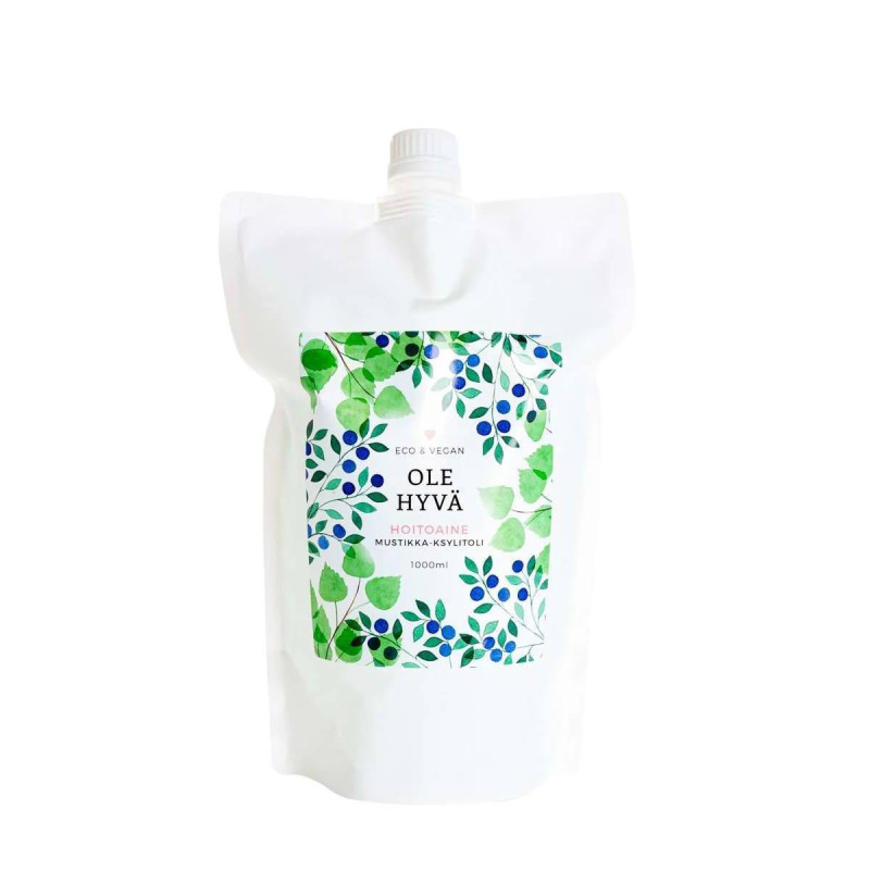 Ole hyvä hoitoaine mustikka-ksylitoli täyttöpussi 1000ml