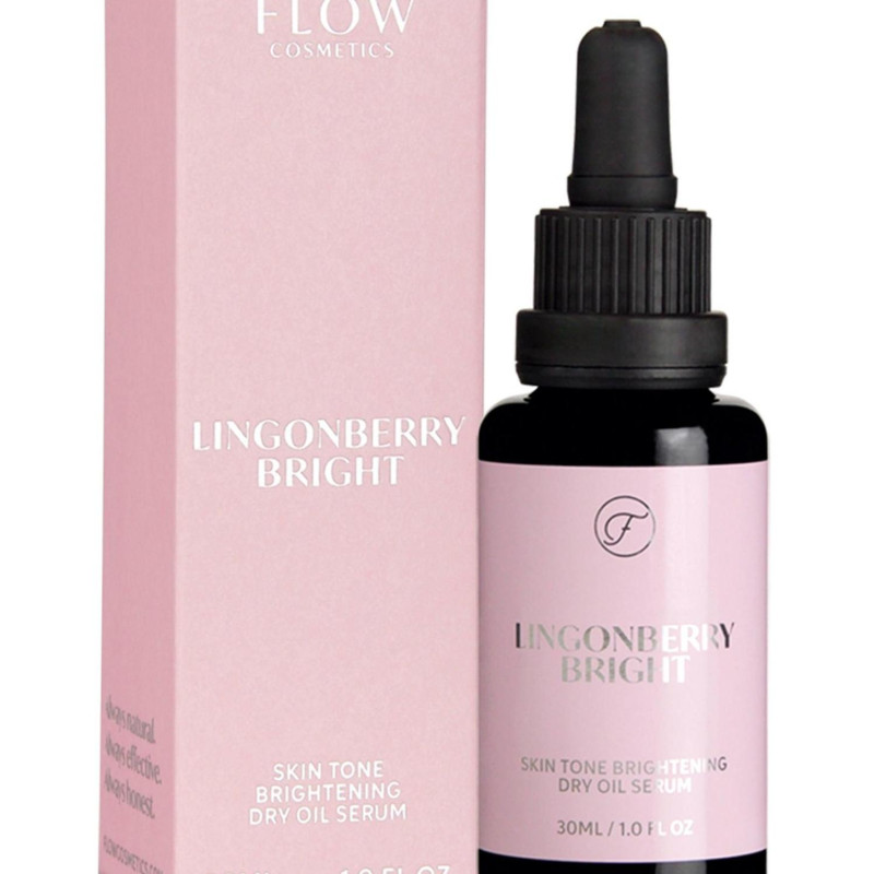 Flow Lingonberry Bright Kuivaöljyseerumi 30ml – Kevyt Kirkastava Seerumi Pigmentoituneelle ja Väsyneelle Iholle 