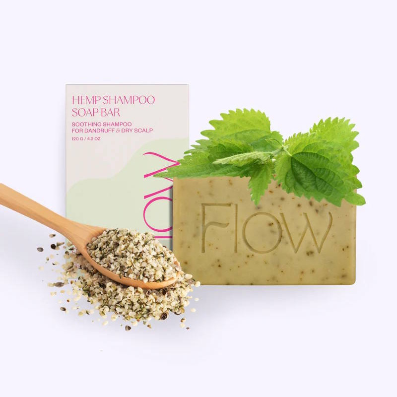 Flow cosmetics Hemp Shampoopala 120g hilseeseen ja päänahan ongelmiin