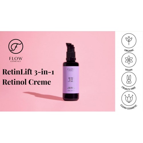 Flow cosmetics Retin Lift 3-in-1 Cream matkakoko kiinteyttävä kasvovoide ikääntyvälle iholle,10ml