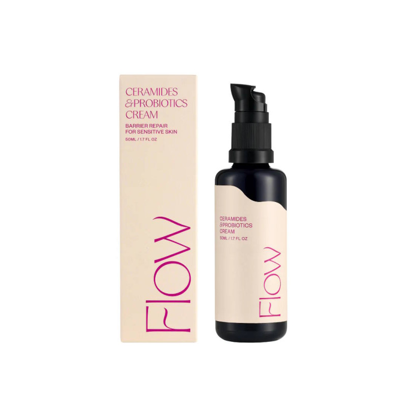 Flow Ceramides & Probiotics Cream – Herkän ja Kuivan Ihoa Rauhoittava Kasvovoide 50ml