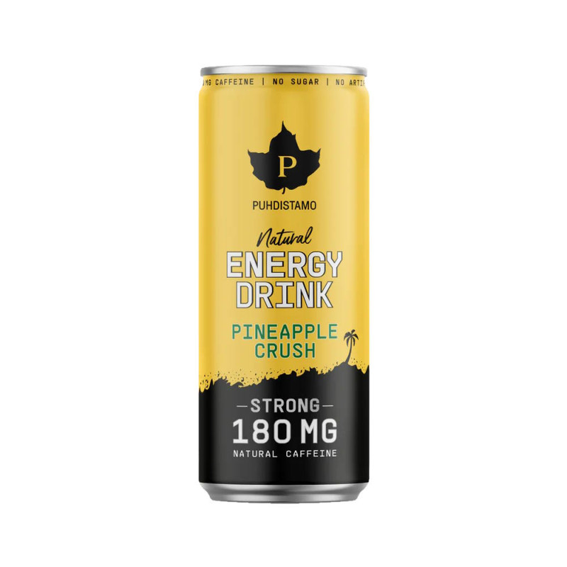 Puhdistamo natural energydrink pineapple crush strong 330ml