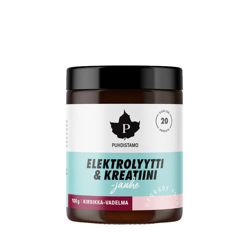 Puhdistamo Elektrolyytti & Kreatiini -jauhe Kirsikka-Vadelma 100g