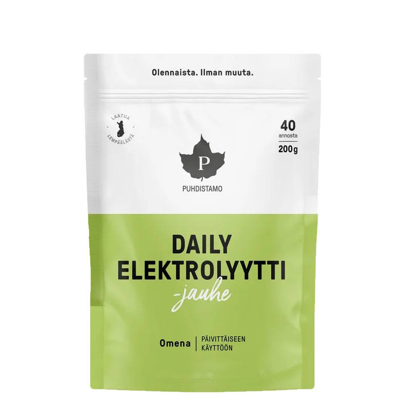 Puhdistamo Daily Elektrolyyttijauhe Omena - 200 g