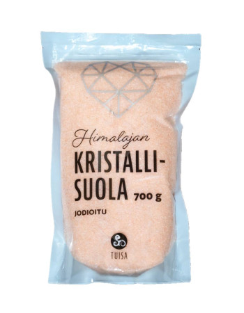Tuisa Himalajan kristallisuola (Ruususuola) hieno, JODIOITU 700g