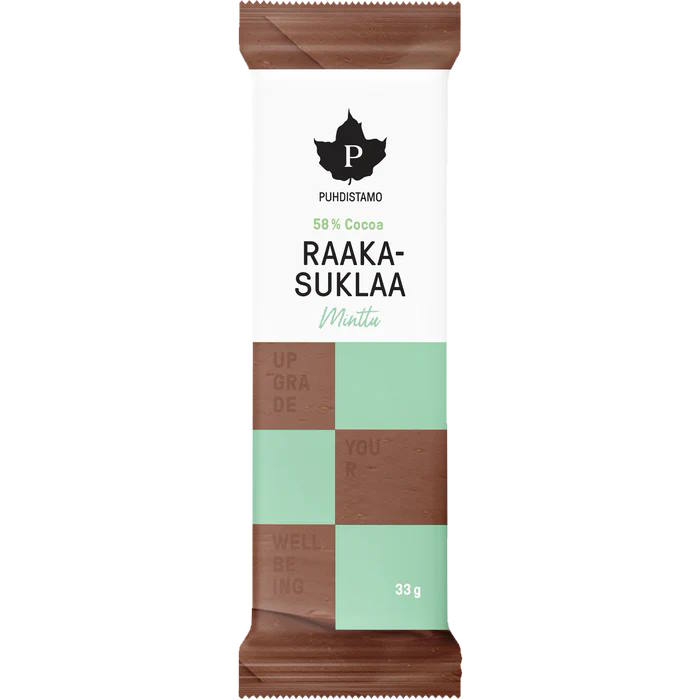 Puhdistamo raakasuklaa minttu 33g