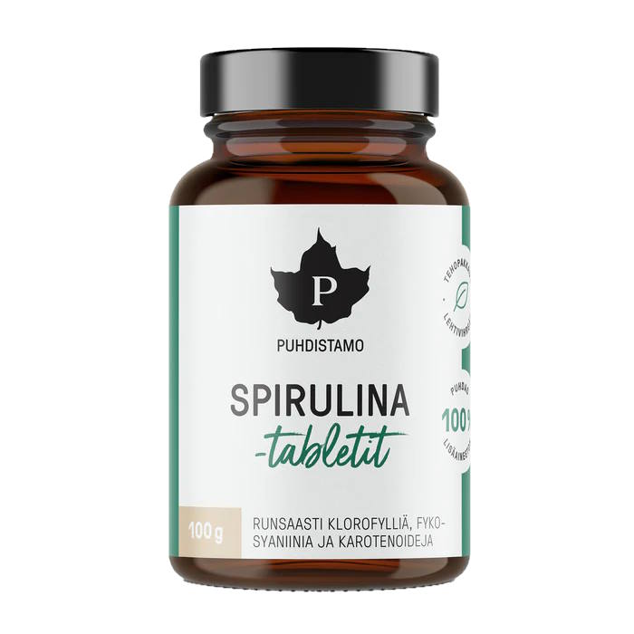 Puhdistamo spirulina tabletit 100g