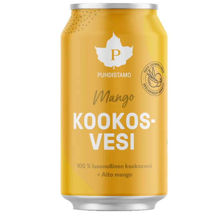 Puhdistamo kookosvesi + mango 310ml