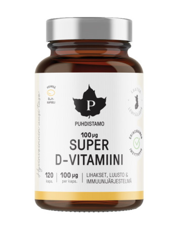 Puhdistamo Super D-vitamiini 120kaps 