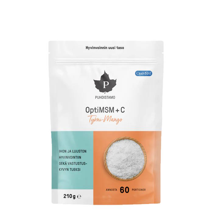 Puhdistamo optiMSM + C Tyrni-Mango 200g