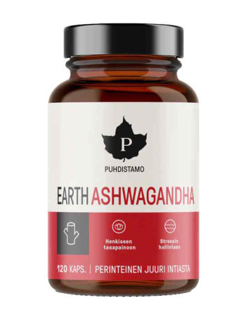 Puhdistamo EARTH Ashwagandha Luomu 120 kaps