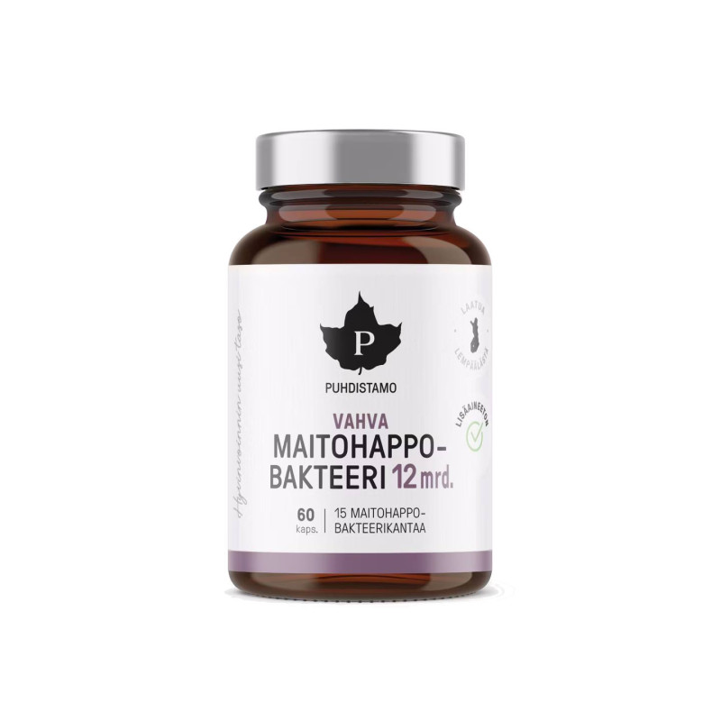 Puhdistamo Vahva Maitohappobakteeri 12 mrd. 60 kaps