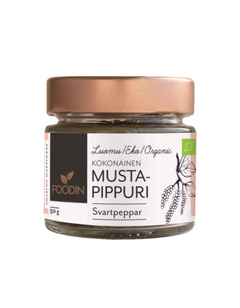 Foodin mustapippuri kokonainen luomu 50g