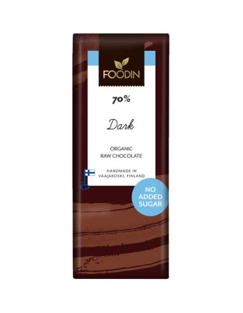 Foodin 70% Dark raakasuklaa 40g sokeroimaton, luomu 