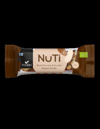 FOODIN NUTI Dark Chocolate & Sea Salt, Luomu 35g 