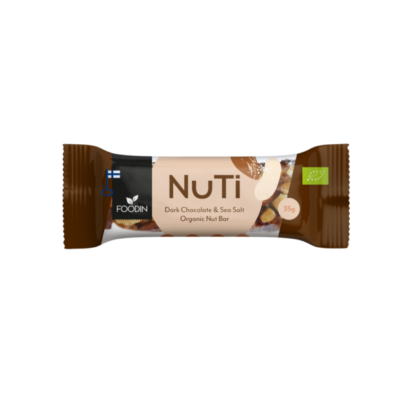 FOODIN NUTI Dark Chocolate & Sea Salt, Luomu 35g 