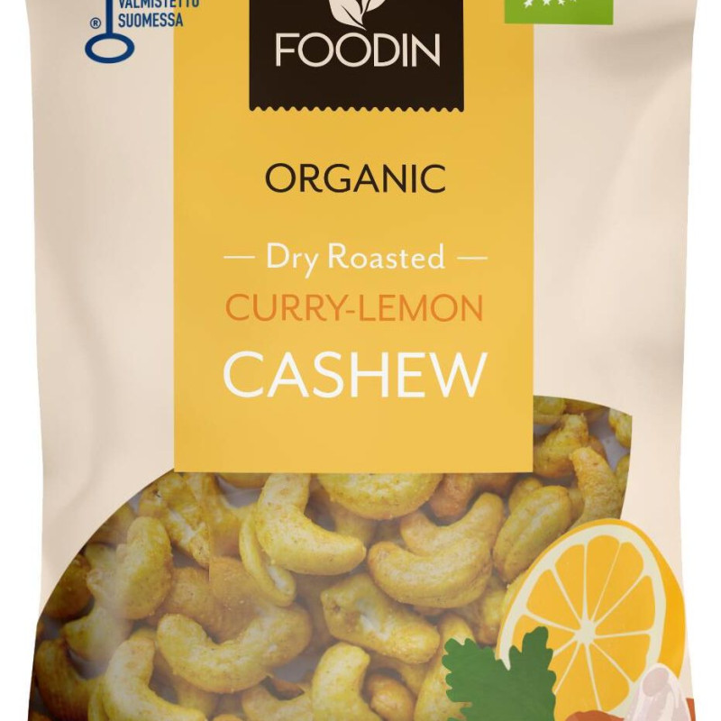 Foodin cashew curry-lemon120g luomu