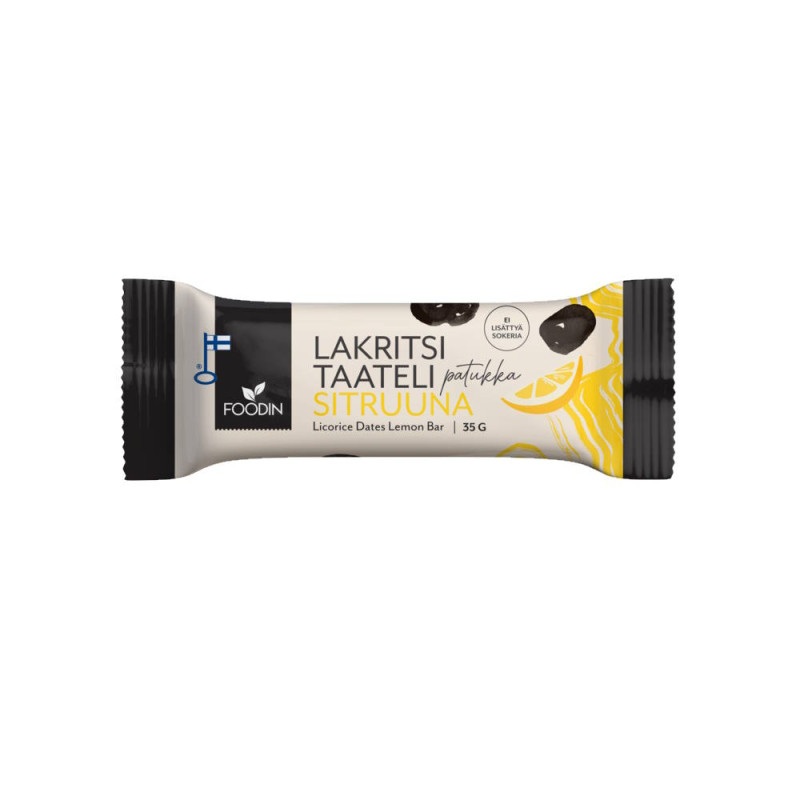 Foodin Lakritsitaatelipatukka Sitruuna 35g 