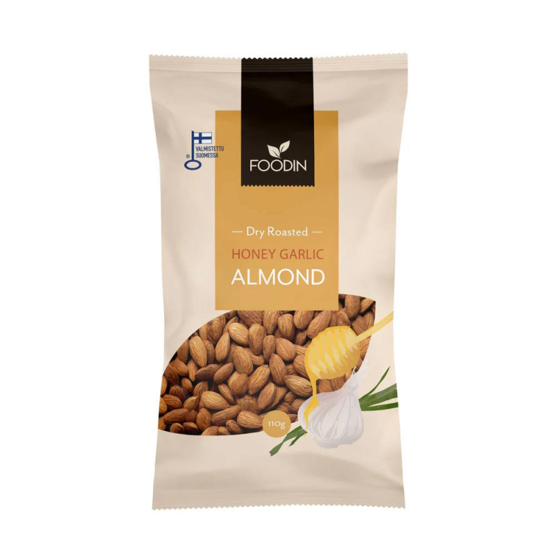 Foodin hunaja-valkosipuli manteli 110g