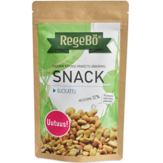 RegeBöö Snack Puolikas rapeaksi paahdettu härkäpapu snack 70g