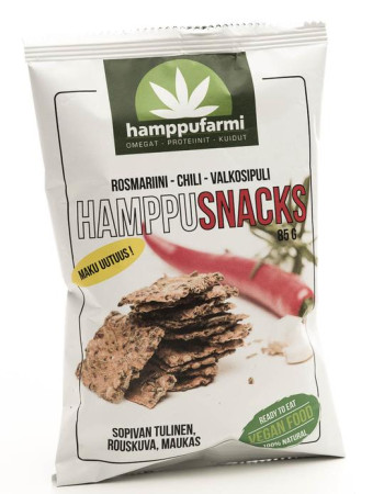 Murtolan Hamppufarmi hamppusnacks rosmariini-chili-valkos. 85g 