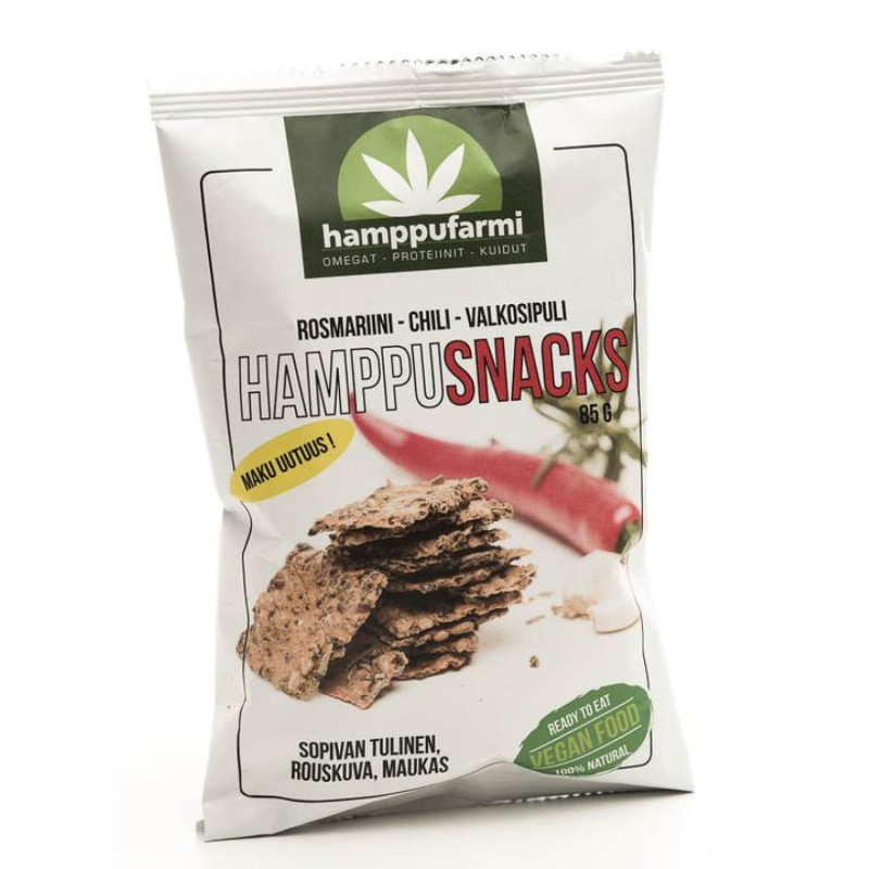 Murtolan Hamppufarmi hamppusnacks rosmariini-chili-valkos. 85g 