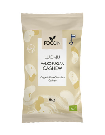 Foodin valkosuklaa cashew 60g
