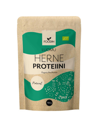 Foodin herneproteiinijauhe maustamaton luomu 650g 