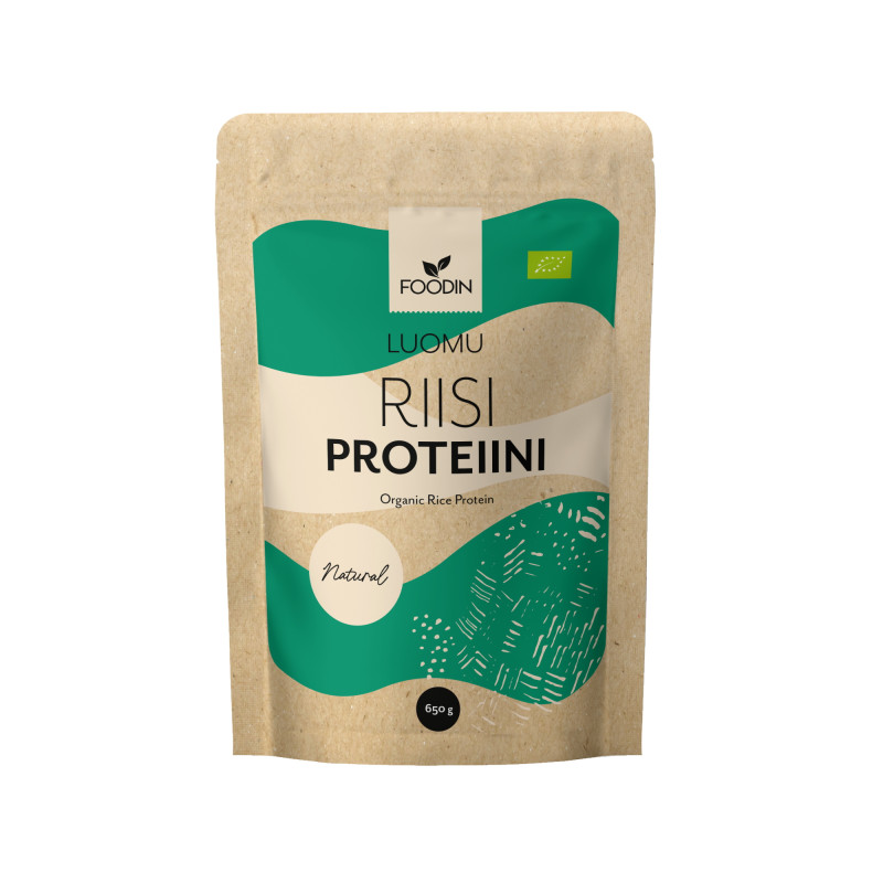 Foodin riisiproteiini maustamaton luomu 650g 