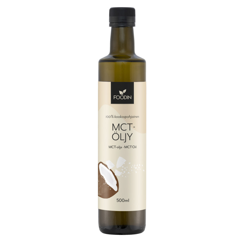 Foodin MCT öljy 100% kookospohjainen 500ml
