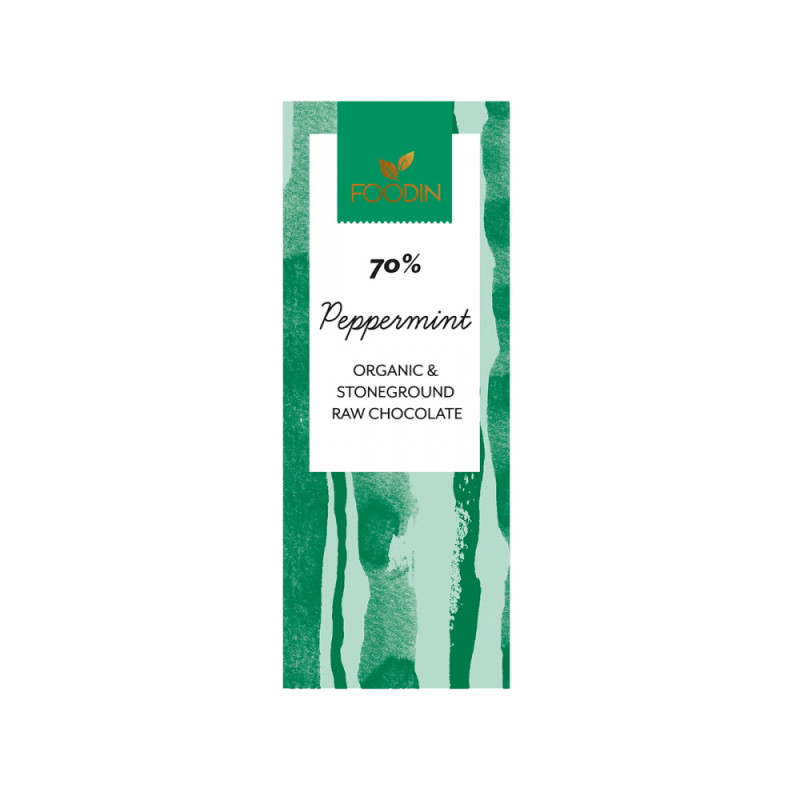Foodin luomu raakasuklaa piparminttu 70% 40g