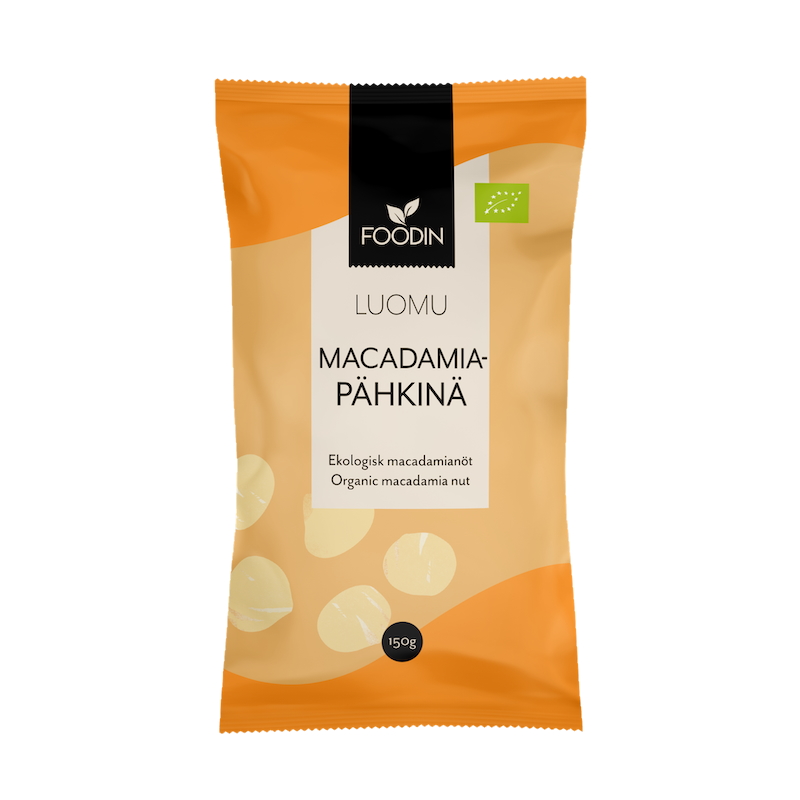 Foodin macadamia pähkinä luomu 150g