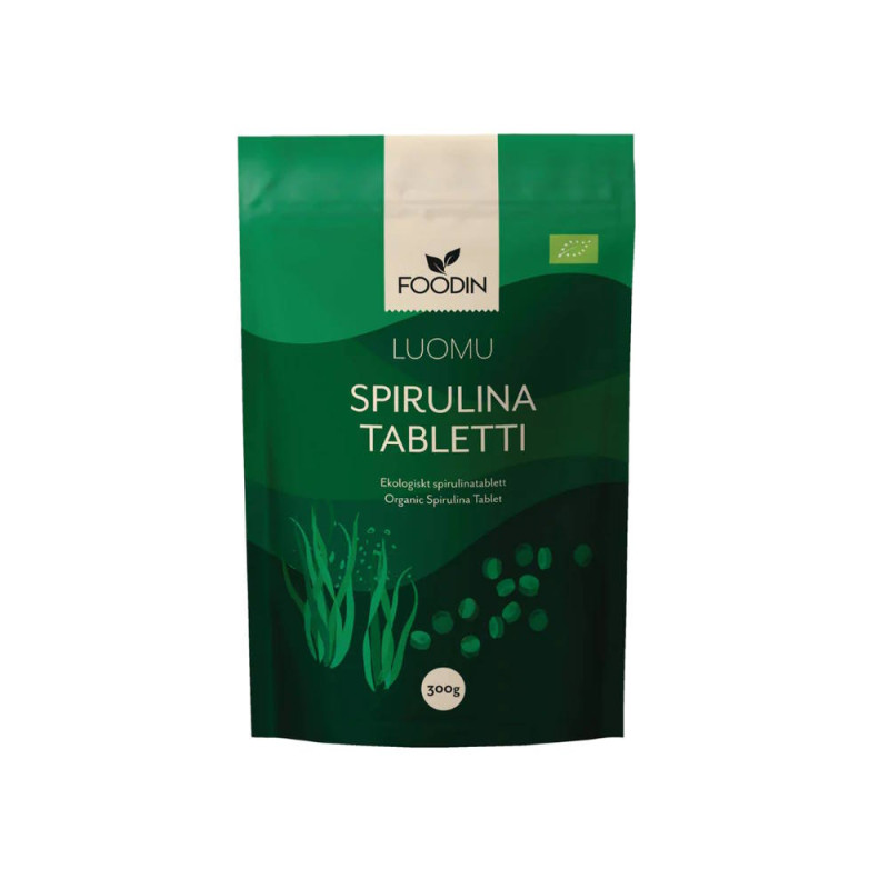 Foodin spirulina-tabletti luomu 300g