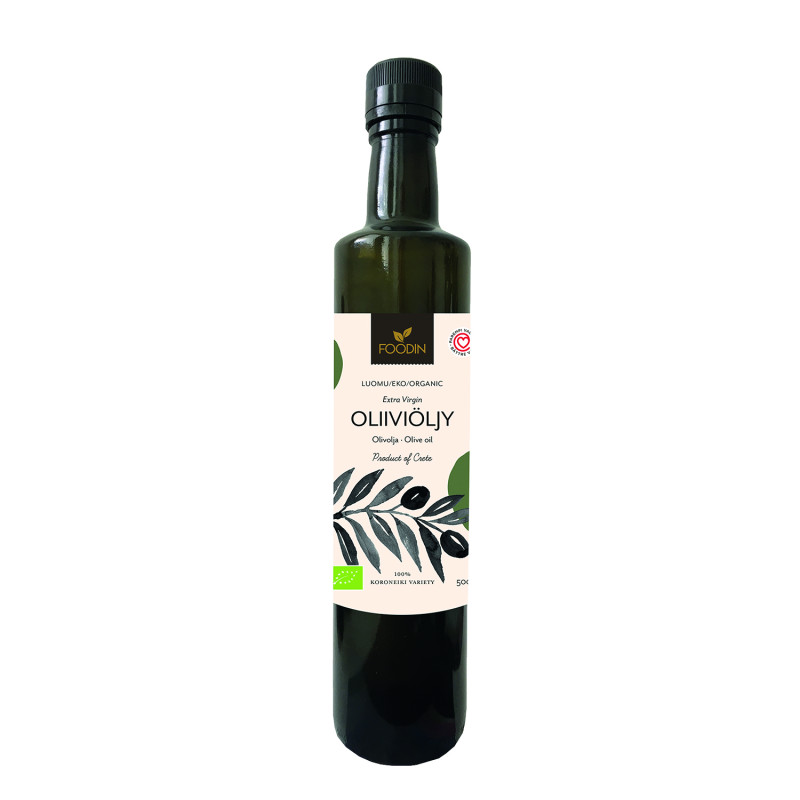 Foodin extra virgin oliiviöljy luomu 500ml