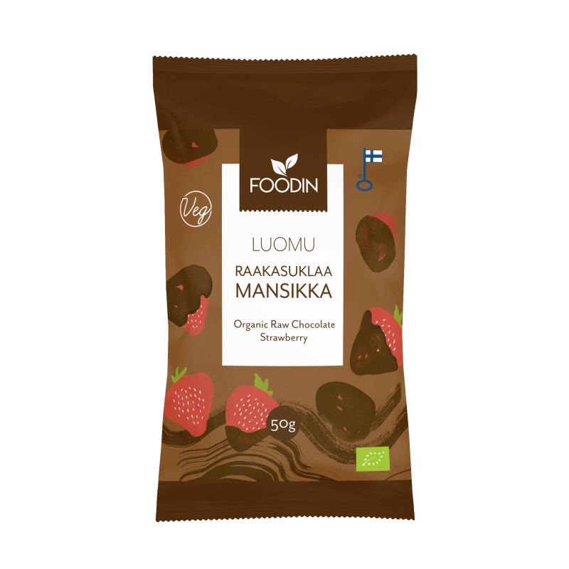 Foodin raakasuklaamansikka 50g 