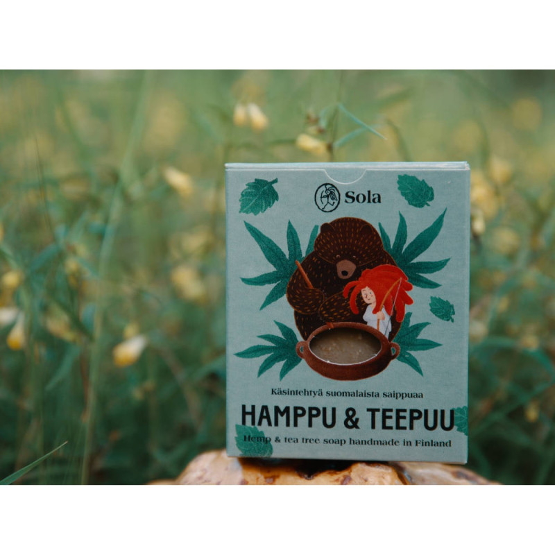 Sola Hamppu & Teepuu palasaippua 60g 