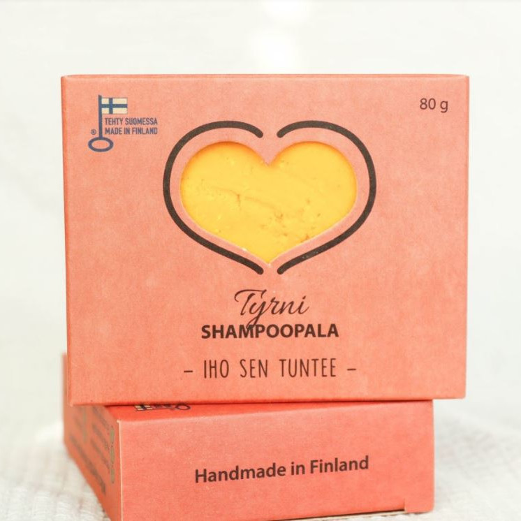 Catteco Shampoopala Tyrni kuivat hiukset herkkä hiuspohja 80g 