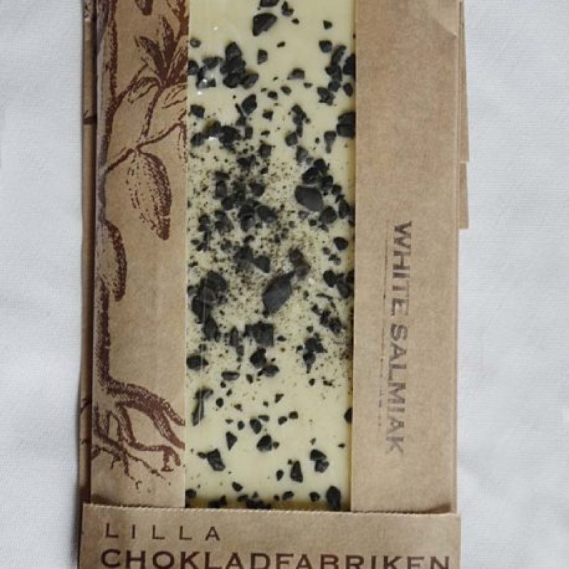 Pieni Suklaatehdas Valkosuklaa salmiakki 95g, Reilu