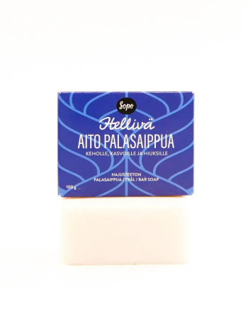 Sopo Soap Hellivä hajusteeton Aito Palasaippua 100g
