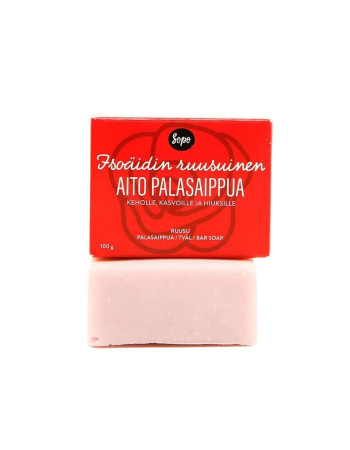 Sopo Soap Isoäidin Ruusuinen Aito Palasaippua 100g