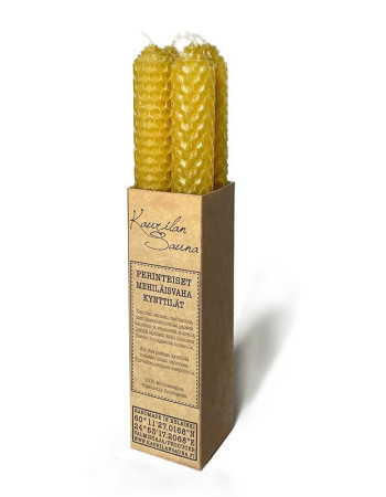 Kaurilan sauna mehiläisvahakynttilä natural 4kpl 