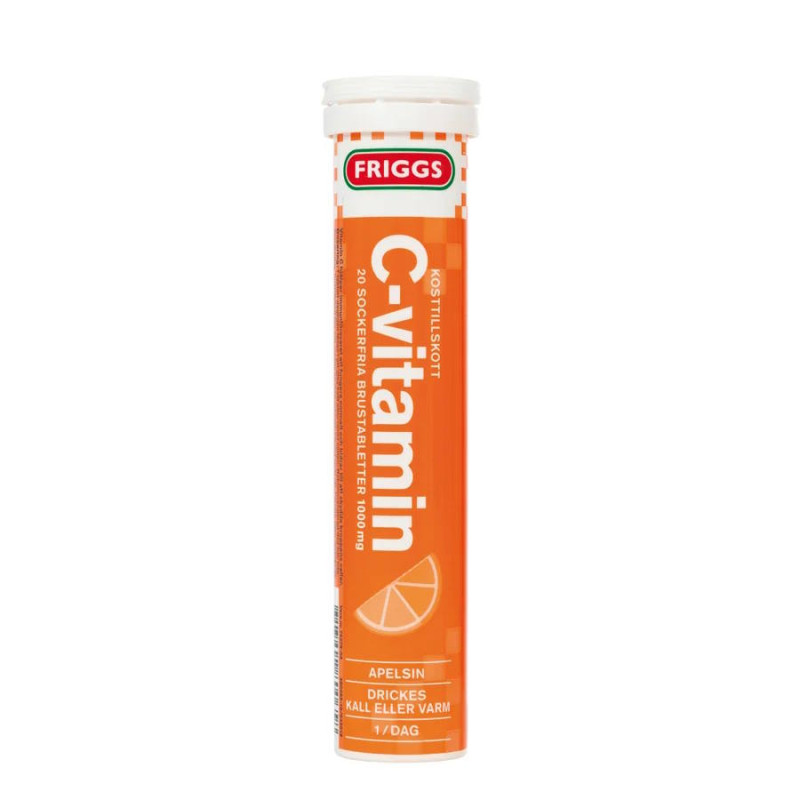 Friggs C-vitamiini poretabletti 20kpl 80g appelsiini