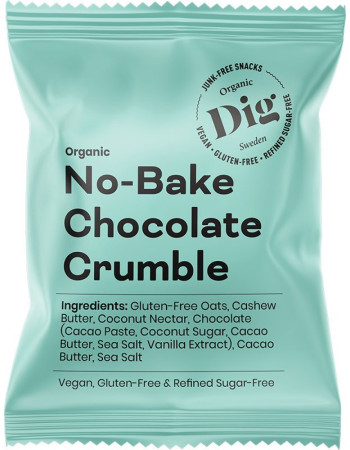 Dig suklaacrumble raaka luomu gluteeniton 35g