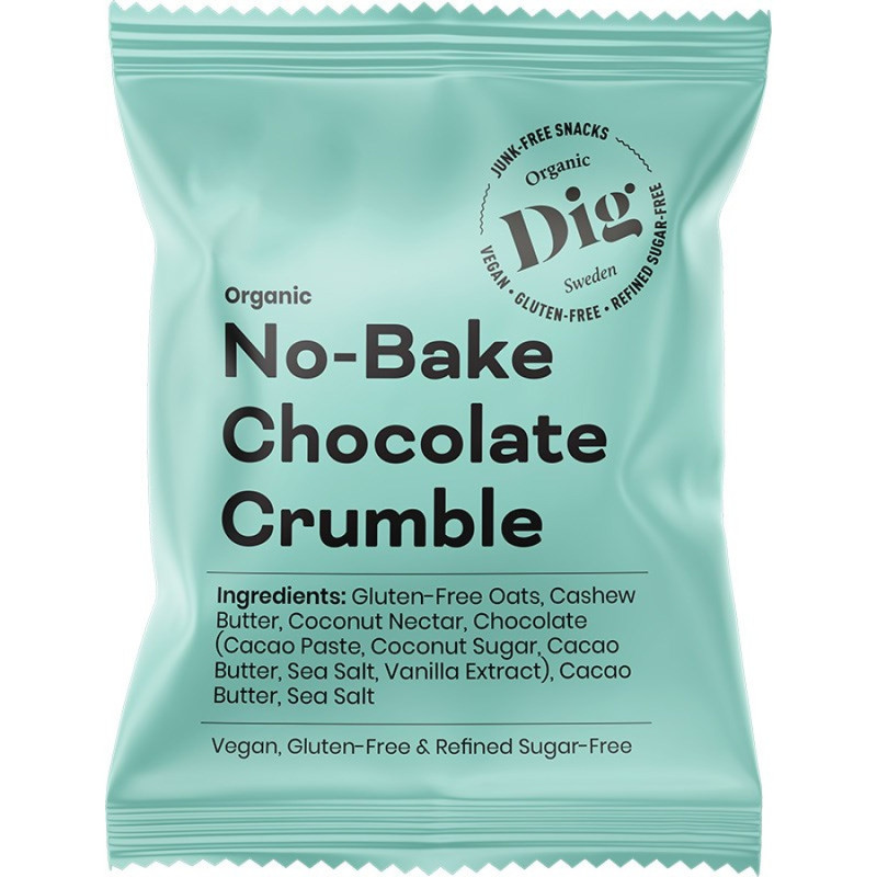 Dig suklaacrumble raaka luomu gluteeniton 35g