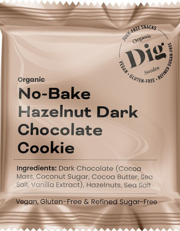 Dig Hasselpähkinä-tumma suklaakeksi 30 g, Dig