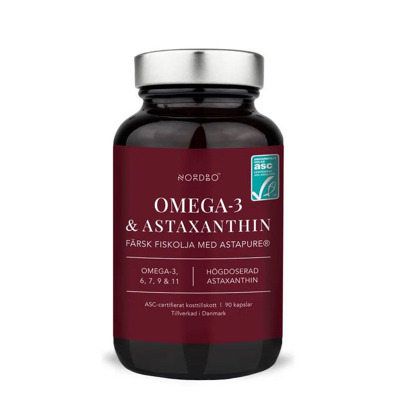 Nordbo Omega-3 & Astaxanthin, 90 kaps