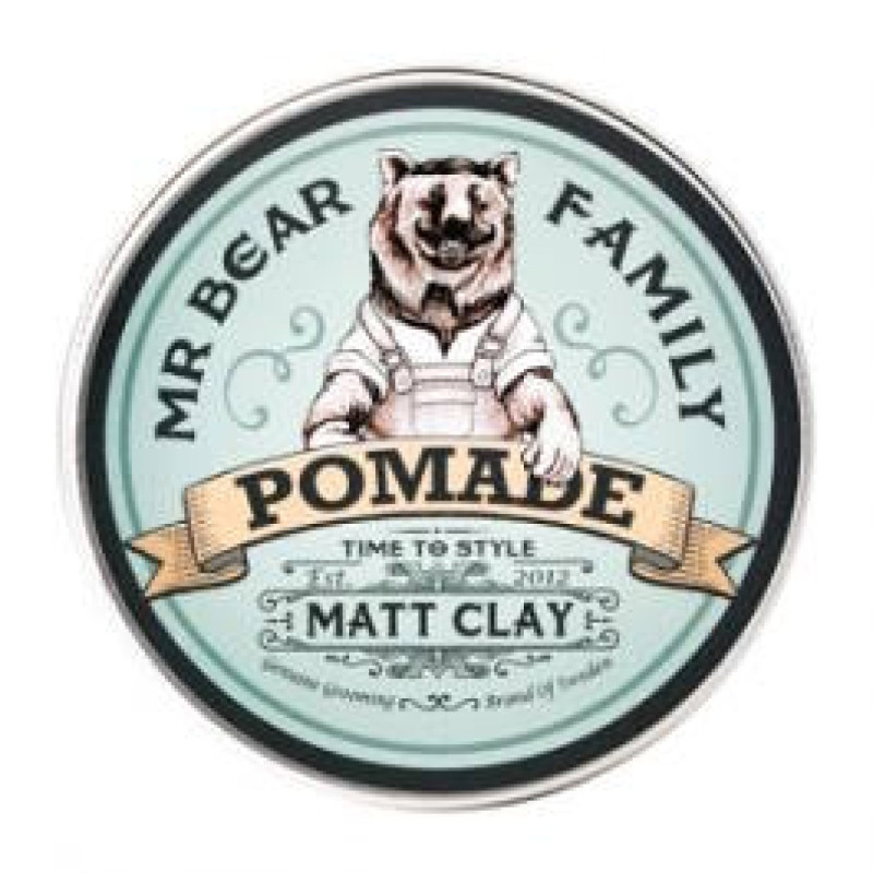 Mr Bear Family Hiusvaha Pomada Matt Clay 100g