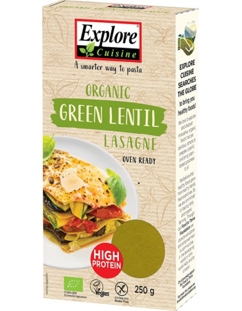 Vihreä linssilasagnelevy 250g luomu